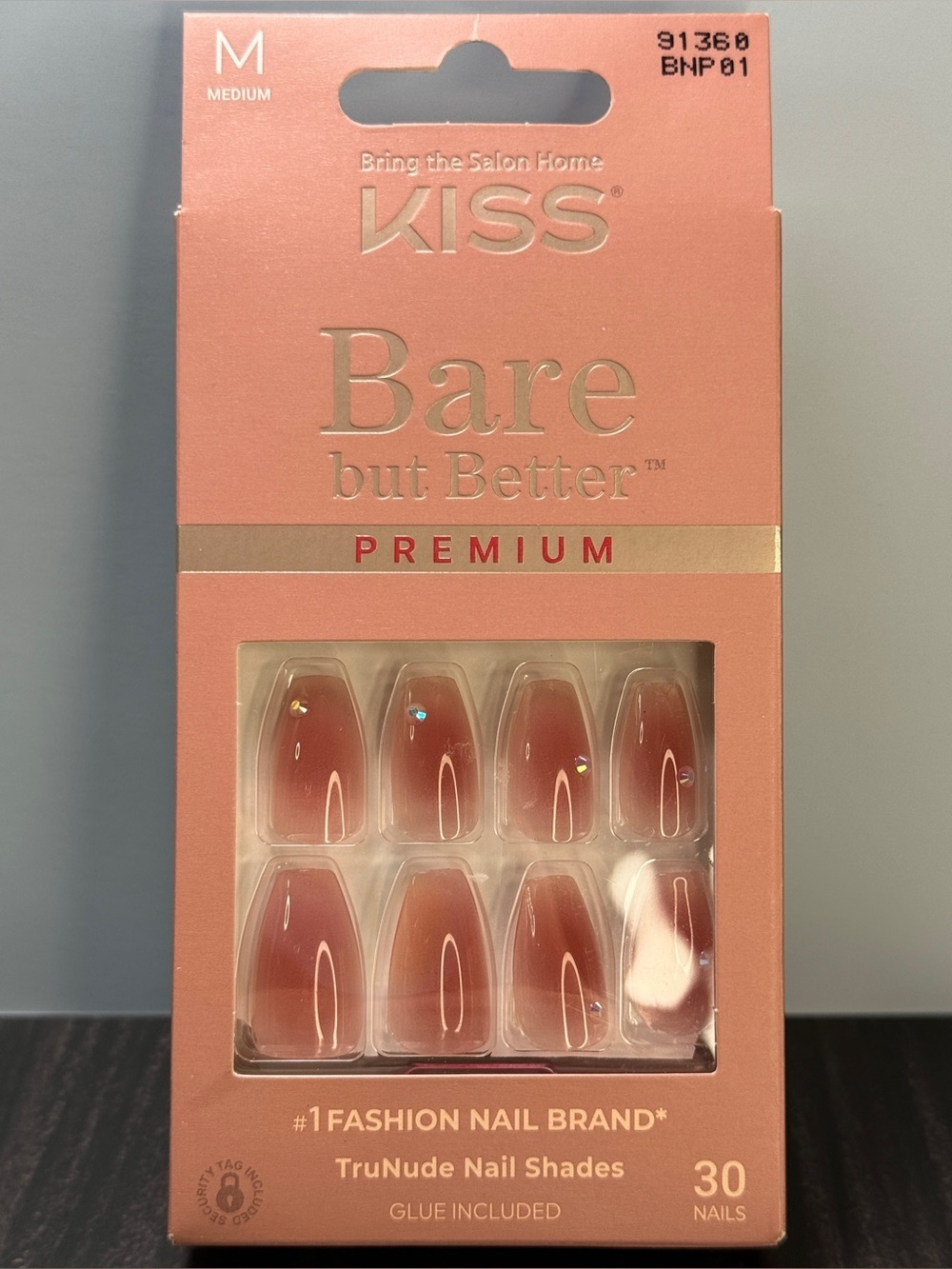 KISS Bare but Better Premium Nails (Medium Length) NIB